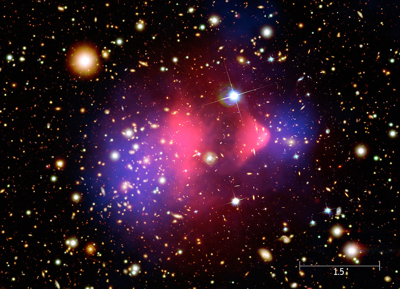 <Beautiful picture of the Bullet Cluster should be here!>